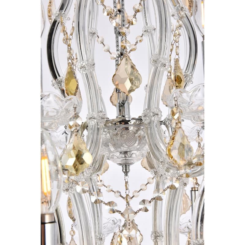 Fleur Illumination Collection Chandelier D:38in H:52in Lt:28 Chrome Finish