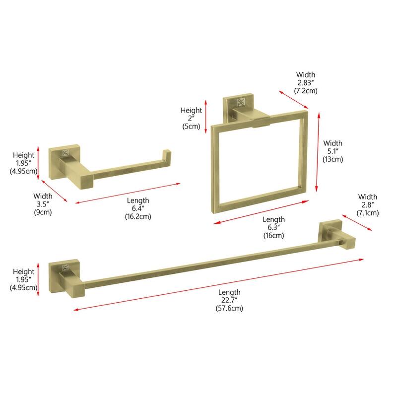 Indigo Home 3-Piece Bathroom Hardware Set