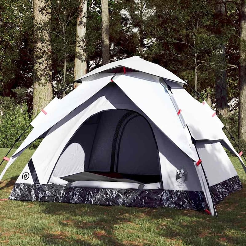 vidaXL Camping Tent Dome Shelter Blackout Outdoor Patio Fabric Quick Release - 90.6 x 90.6 x 55.1