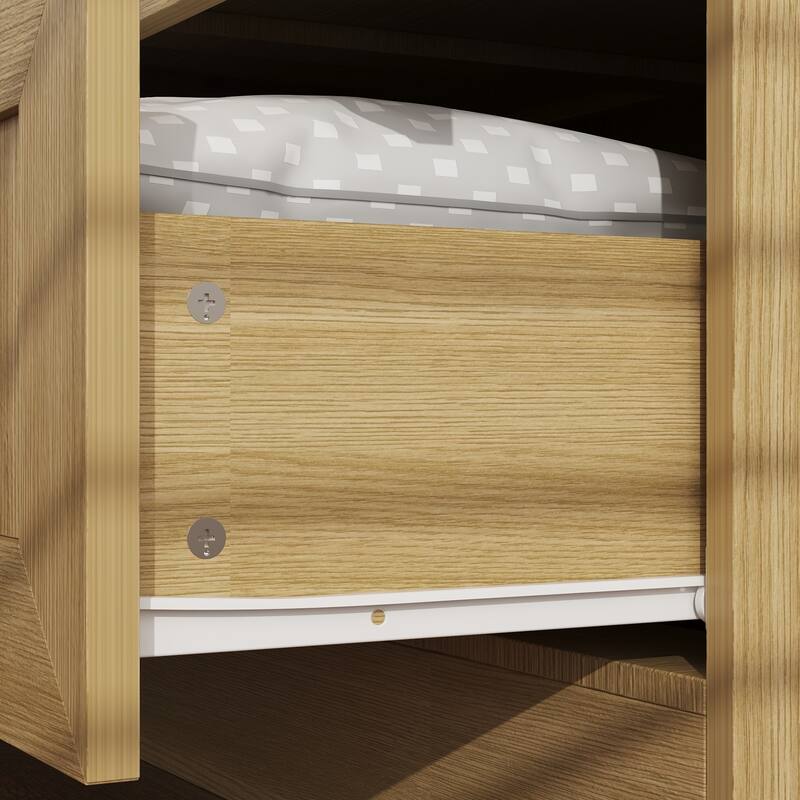 Tall Wardrobe Closet Clothes Storage Organizer with Hanging Rods