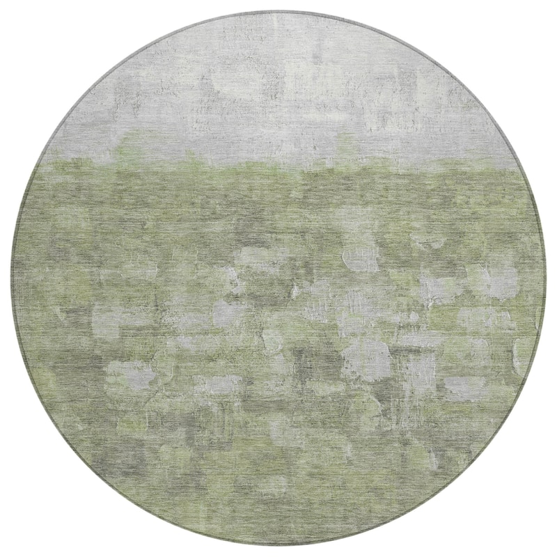 HomeRoots Abstract Transitional Round Outdoor Rug