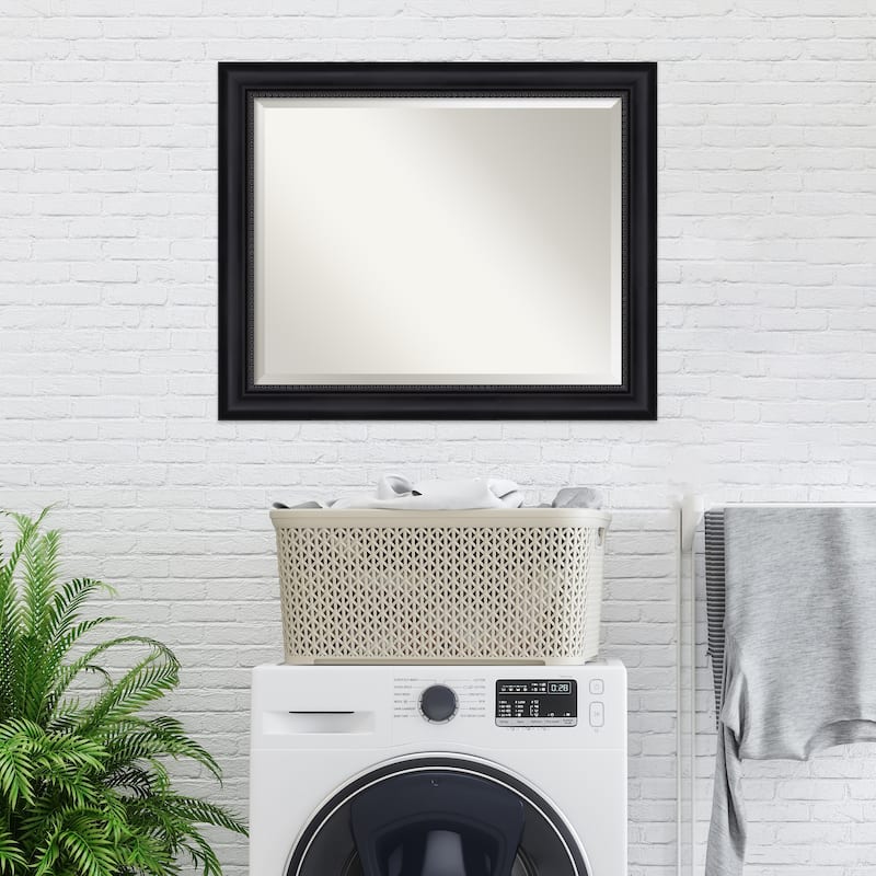 Beveled Wall Mirror - Astor Black Frame