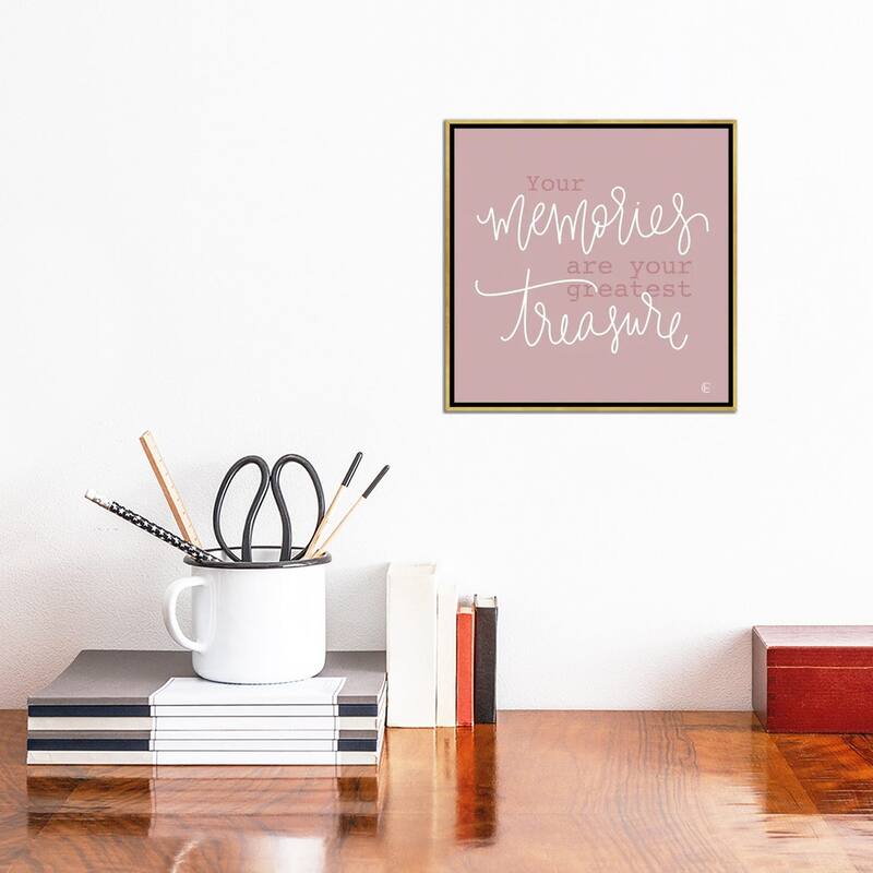 iCanvas "Your Memories Are Your Biggest Treasure" by Fearfully Made Creations Framed Canvas Print