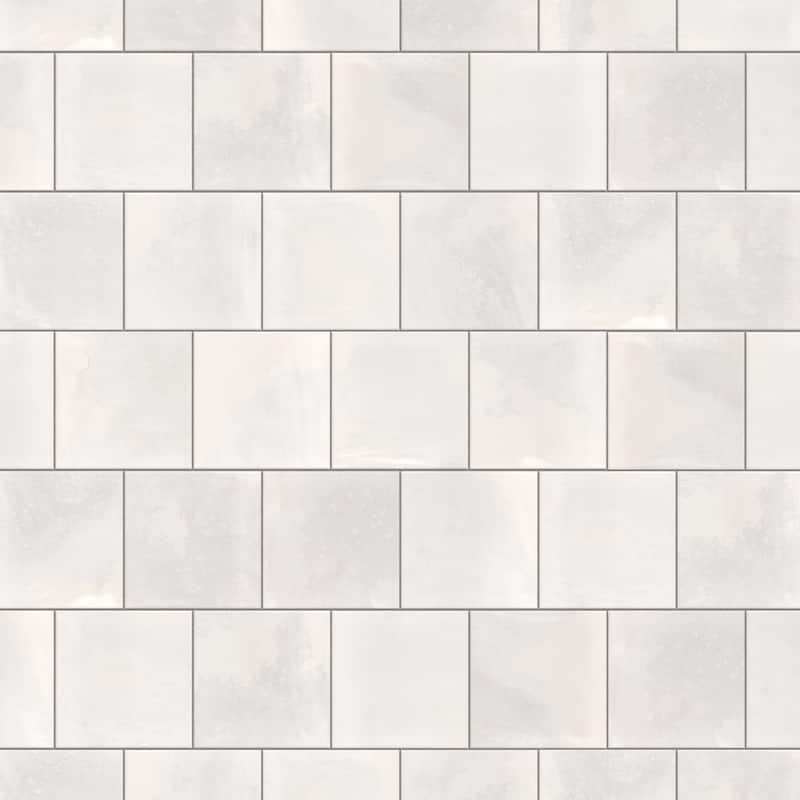 Merola Tile Kings Luxe Tradition Square White 7-7/8" x 15-3/4" Ceramic Wall Tile