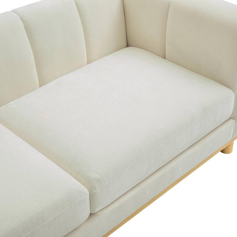 Christopher Knight Home - Modern Mid-Century 78.7" Tufted Back Upholstered 3-Seater Sofa with Foam-filled Seat Cushions