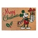 preview thumbnail 4 of 3, Licensed Disney Mickey Mouse Coir 'Merry Christmas' Graphic Door Mats, 2PK
