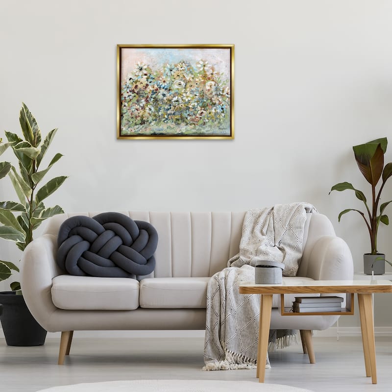Stupell Bold Garden Blooms Framed Floater Canvas Wall Art Design By Roy Ebert
