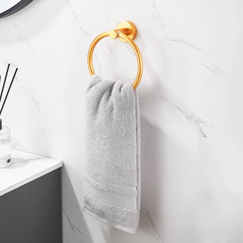3 Piece Bathroom Hardware Set Wall Mount Adjustable Towel Bar, Hand Towel Ring, Toilet Paper Holder With Mounting Hardware