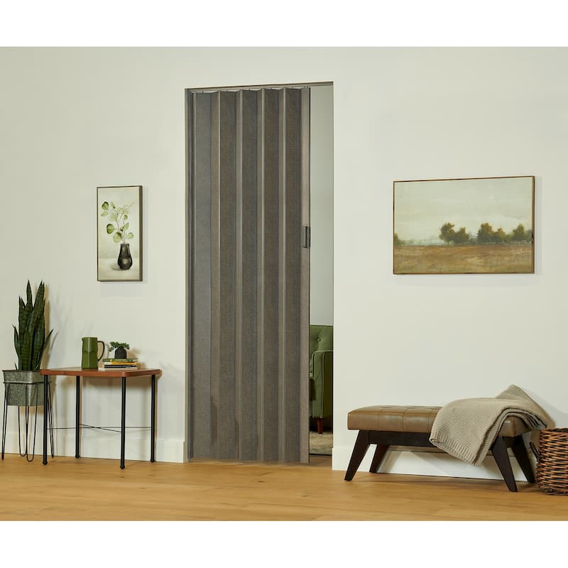 Spectrum Elite Grey Linen PVC 48-inch x 96-inch Folding Door
