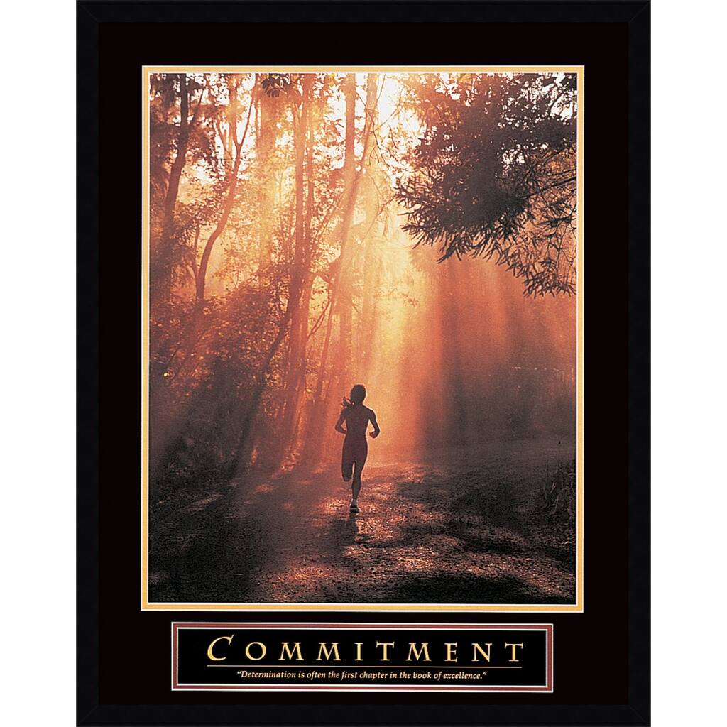 Framed Art Print 'Commitment: Runner' 23 x 29-inch