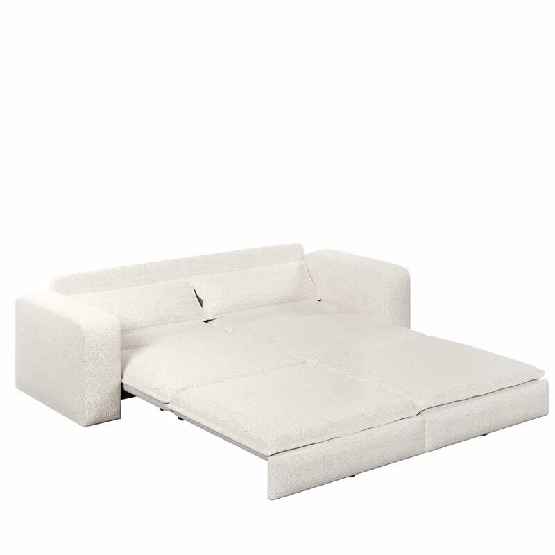 GDFStudio - Teddy 93" 3-in-1 Convertible Sleeper Sofa with 2 Lumbar Pillows