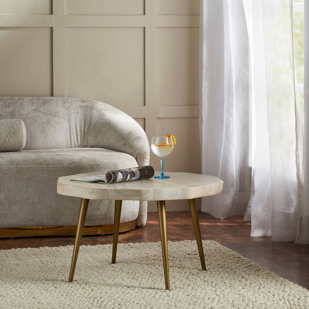 Renwil Core Acacia Wood Coffee Table, White