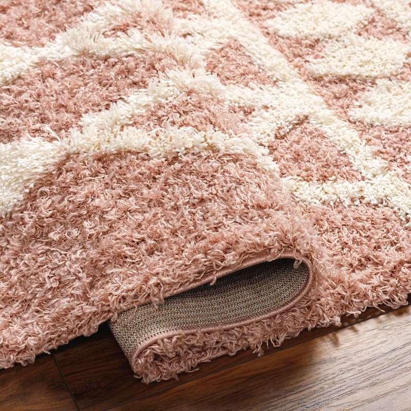 Livabliss Barbery Moroccan Border Plush Area Rug