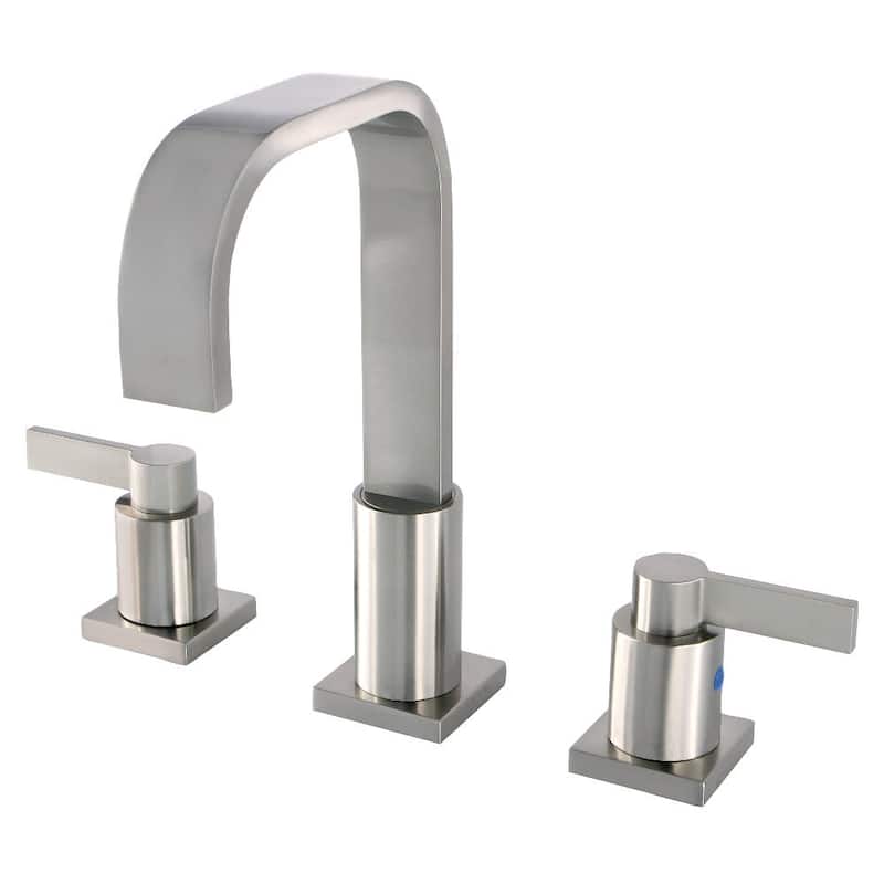 Kingston Brass NuvoFusion 1.2 GPM Widespread Bathroom Faucet with - Brushed Nickel