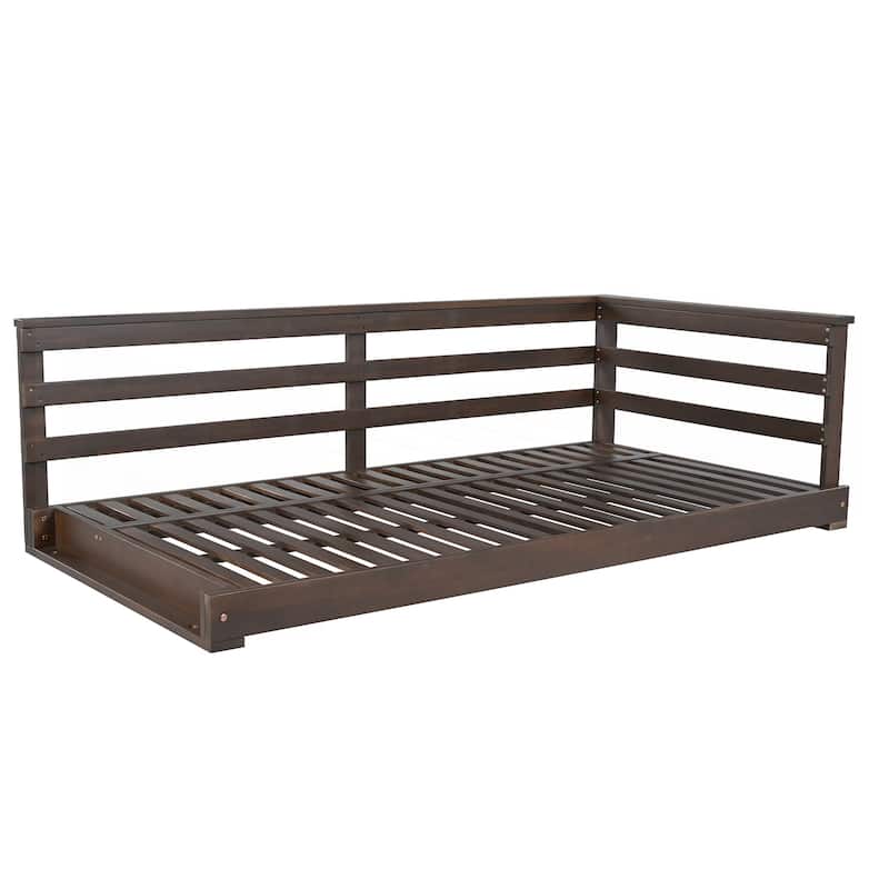 Country Patio Wooden Twin Size Swing Daybed Porch Swing Frame