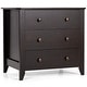 preview thumbnail 2 of 19, Gymax 3 Drawer Dresser Chest of Drawers Bedside Table for Living Room