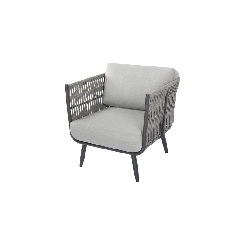 Elementi Milano Outdoor Aluminum Lounge Chair with Sunbrella® Cushions