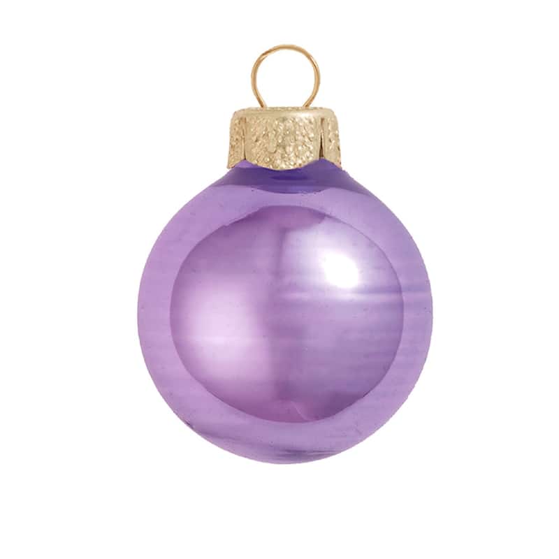 40ct Shiny Lavender Glass Ball Christmas Ornaments 1.25" (30mm)