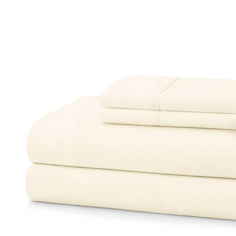 Sweet Home Collection Combed Cotton Percale Sheet Set Made in Egypt 400 TC.