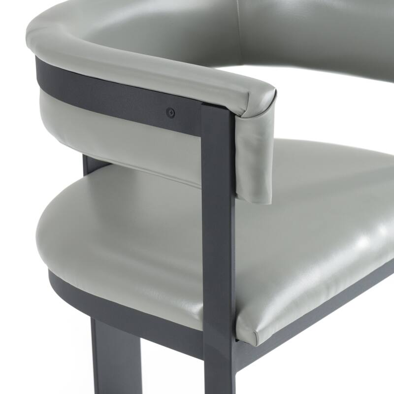 Modrest Boswell Modern Grey Faux Leather & Black Counter Chair