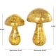 preview thumbnail 11 of 9, Gold, Green or Champagne Glass Handmade Glossy Weathered Mushroom Sculpture (Set of 2)