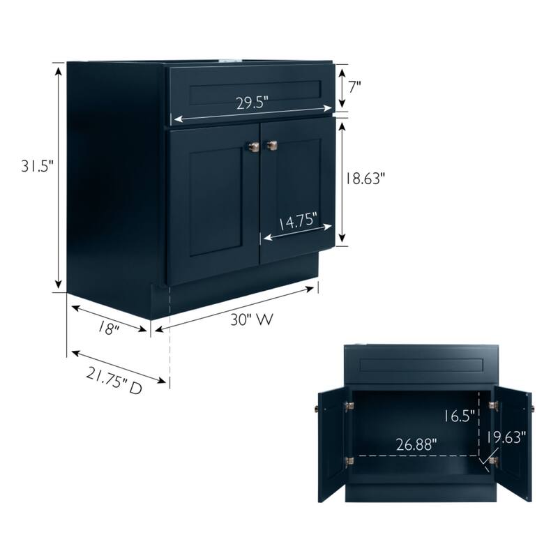 Design House 215442 Brookings 30" Single Free Standing Vanity Cabinet