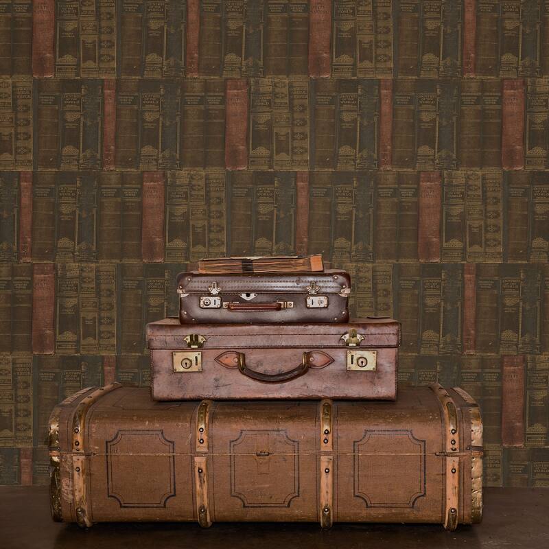 Galerie Wallcoverings Nostalgie Collection Library Books Non-woven Matte Wallpaper Roll