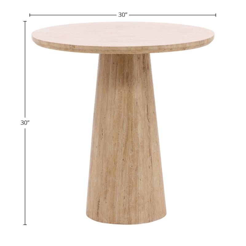 Pebble Travertine Bistro Table, Natural