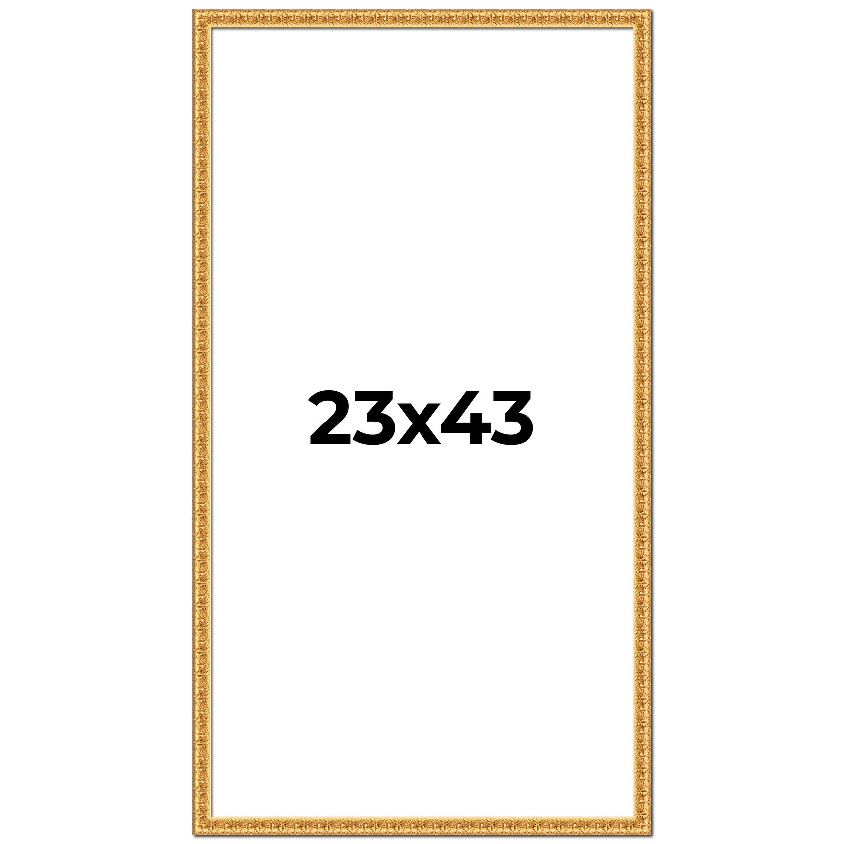 23x43 Frame Gold Real Wood Picture Frame Width 1 inches | Interior
