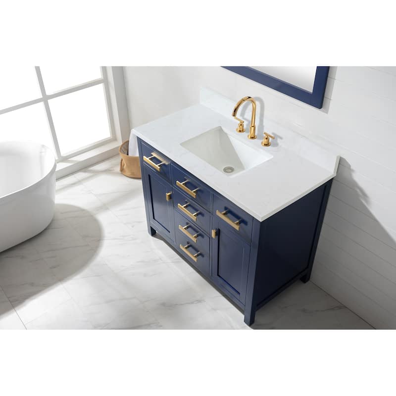 Valentino 42" Single Vanity in Blue