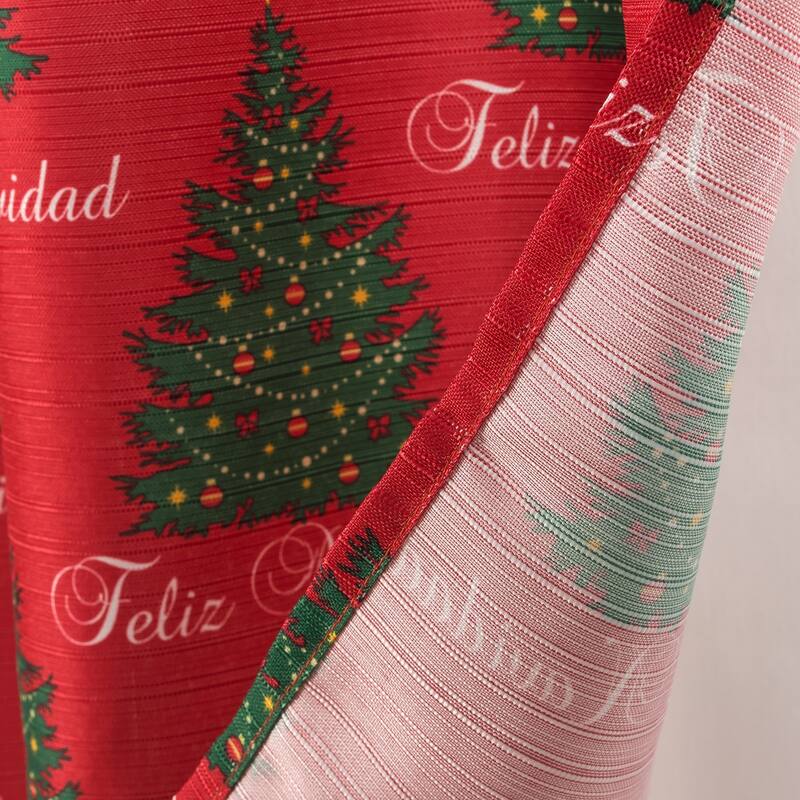 Christmas Tree Kitchen Curtain