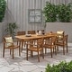 preview thumbnail 1 of 20, Stamford Acacia Wood Outdoor 9-piece Expandable Dining Set by Christopher Knight Home Teak