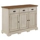 preview thumbnail 24 of 56, Eleanor Wood Cabinet Buffet Server by iNSPIRE Q Classic Oak Top with Antique White Base