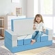 preview thumbnail 3 of 7, 8-Piece 4-in-1 Kids Climb and Crawl Foam Playset - 59'' x 39.5'' x 6'' (L x W x H)