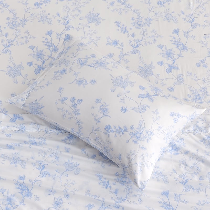 Printed Design Cotton Collection 400TC Hemstitch Garden Bouquet Collection