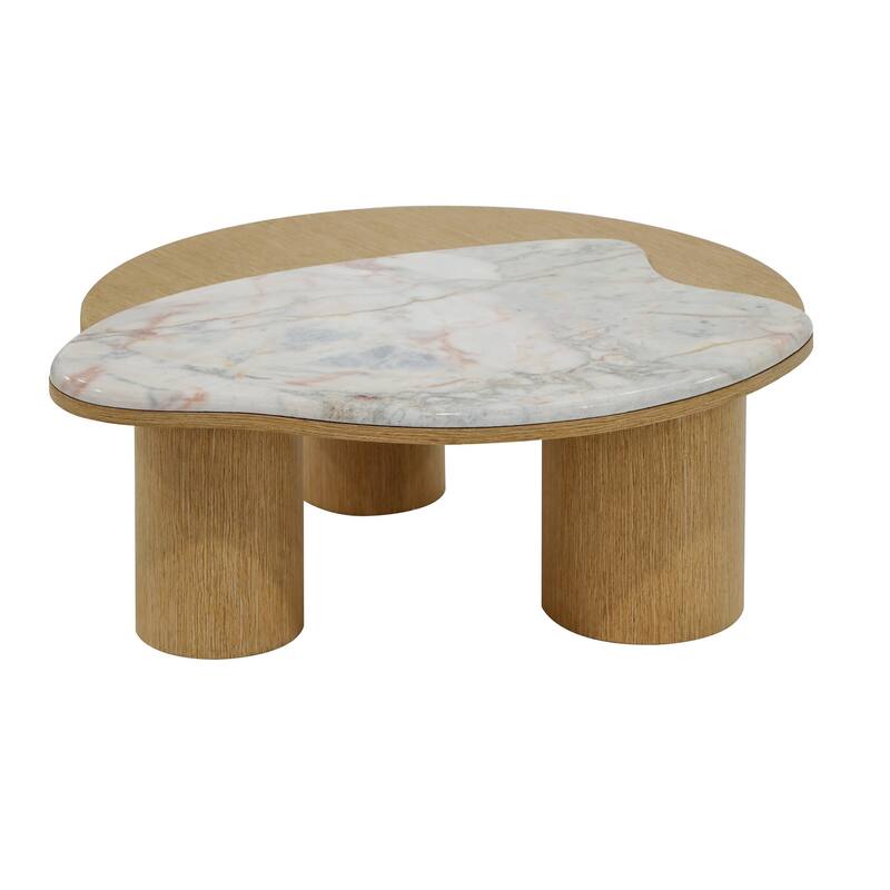 Cascade Marble Coffee Table - Antique White
