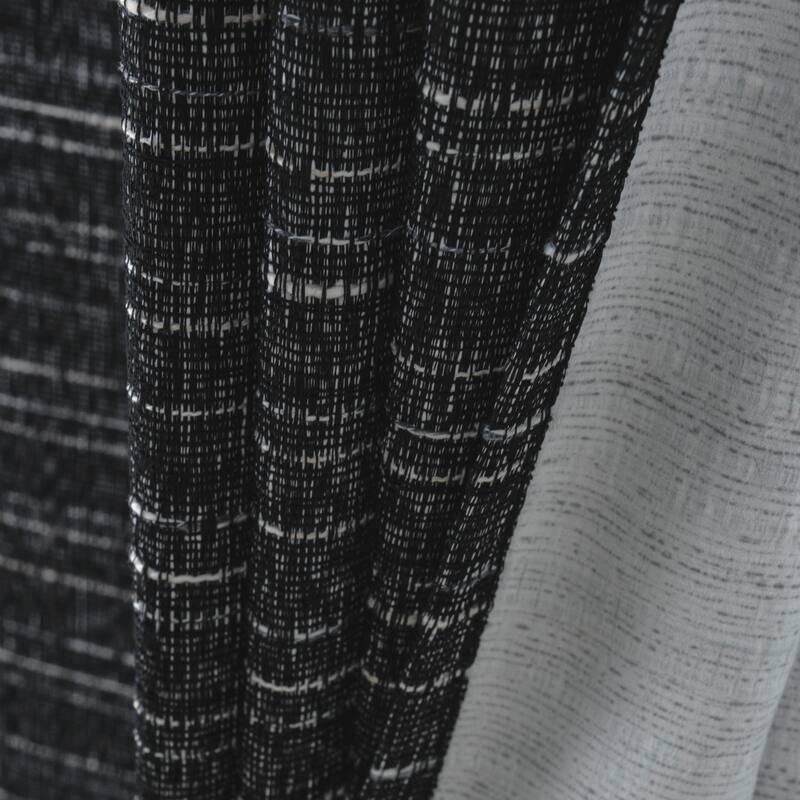 Kensington Striped Texture Window Curtain Panel 84" or 95"