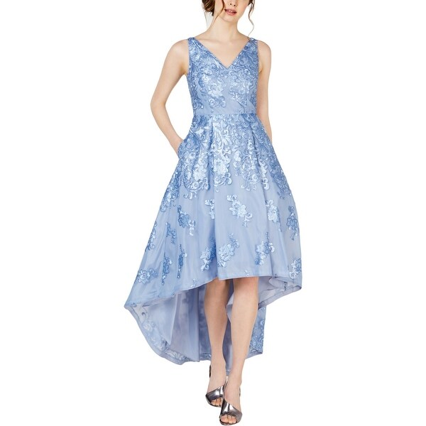 calvin klein blue sequin dress