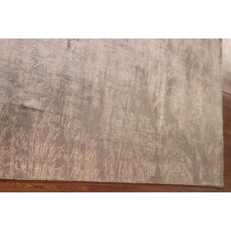Abstract Indian Area Rug Handmade Wool Carpet - 5'7"x 7'8"