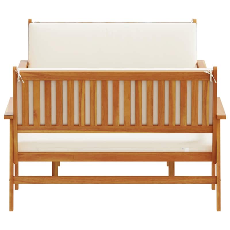 vidaXL 3 Piece Garden Sofa Set with Cushions Solid Wood Acacia - 29.5 x 17.7 x 15
