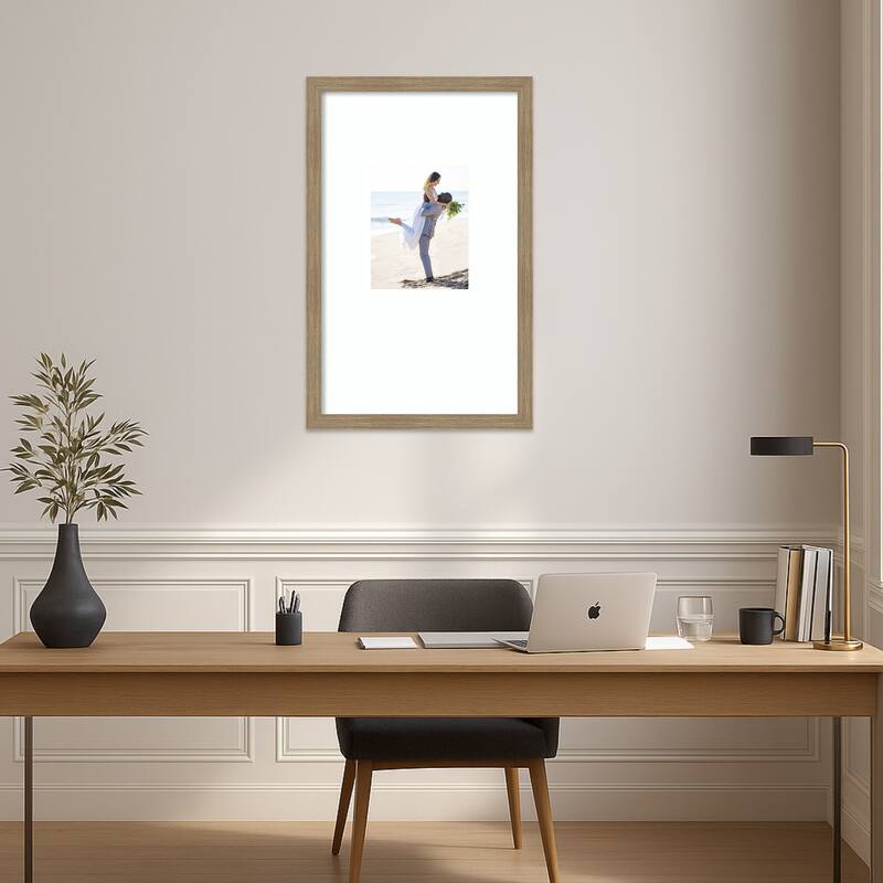 Woodgrain Stripe Blonde Framed Picture Frame, Photo Frame