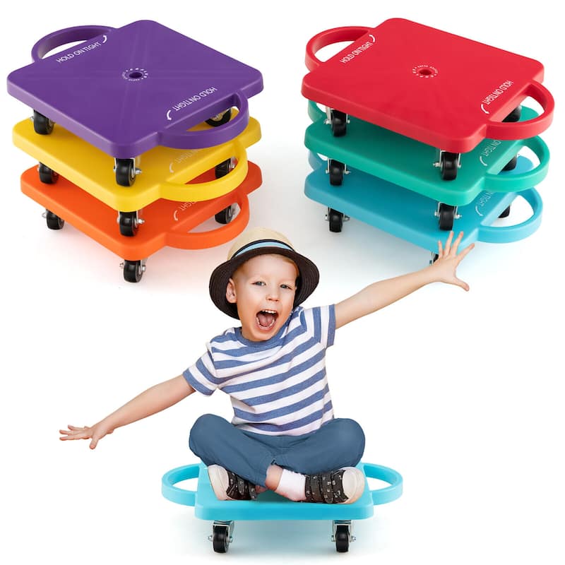 Gymax Children Balance Board Sitting Scooter Board 6-Pack PP Floor - Kids