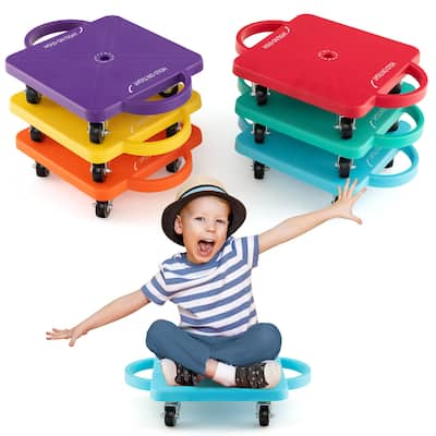 Gymax Children Balance Board Sitting Scooter Board 6-Pack PP Floor