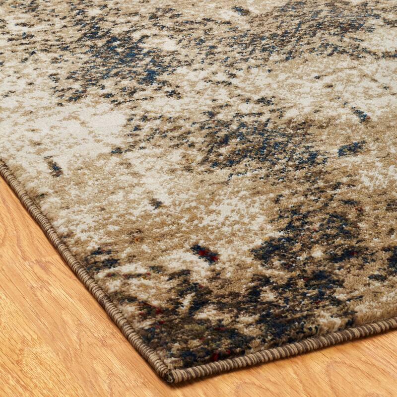 Porch & Den Hodes Distressed Sand Tones Geometric Area Rug