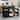Wood Kitchen Storage Cart w/2 Drawers & Door Racks & Wheels