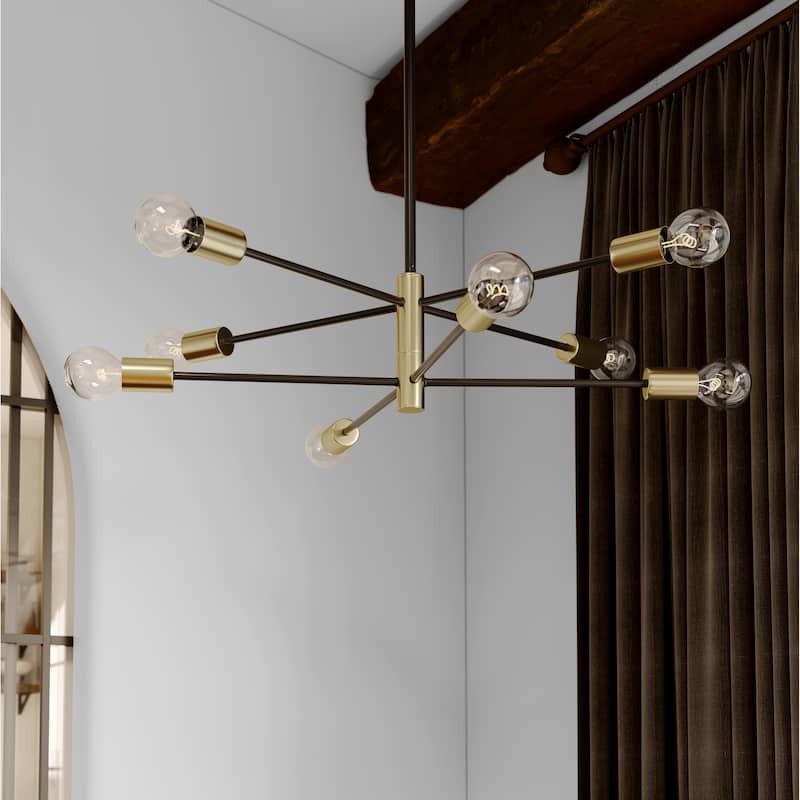 8 - Light Modern Linear Sputnik Chandelier for Dining Room