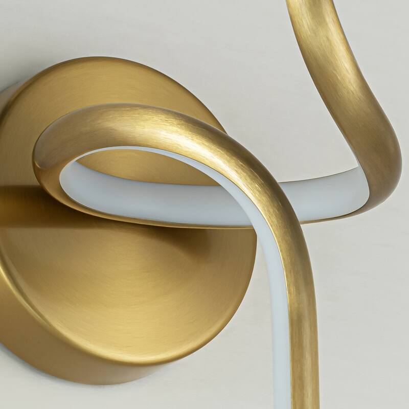 1-Light Modern Black/Gold Linear Aluminum Intergrated LED Bathroom Vanity Light