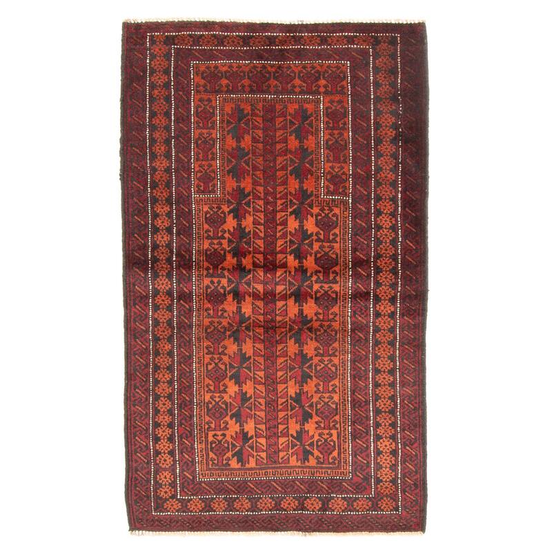 ECARPETGALLERY Hand-knotted Teimani Burnt Orange Wool Rug - 2'9 x 4'7