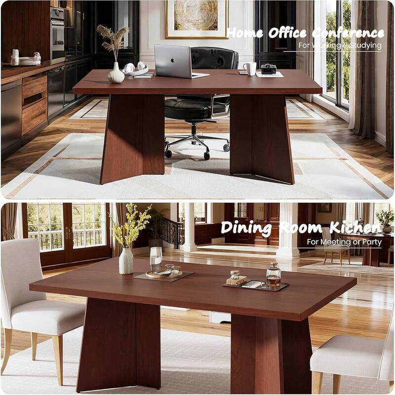63" Modern Kitchen Dining Table for 6-8 People for Kitchen, Conference Room, Home