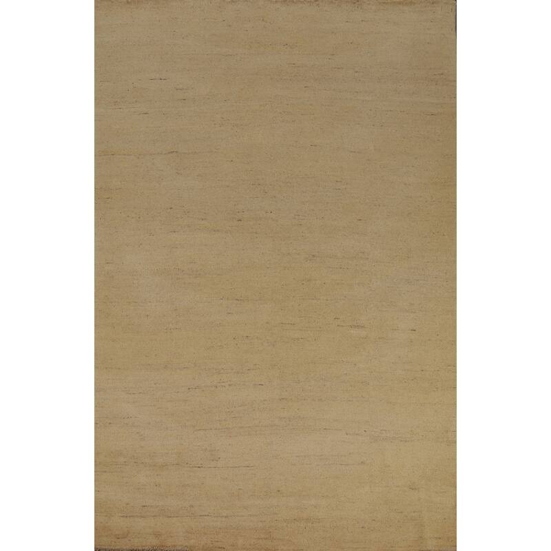 Modern Gabbeh Oriental Square Area Rug Handmade Wool Carpet - 5'3" x 7'10"